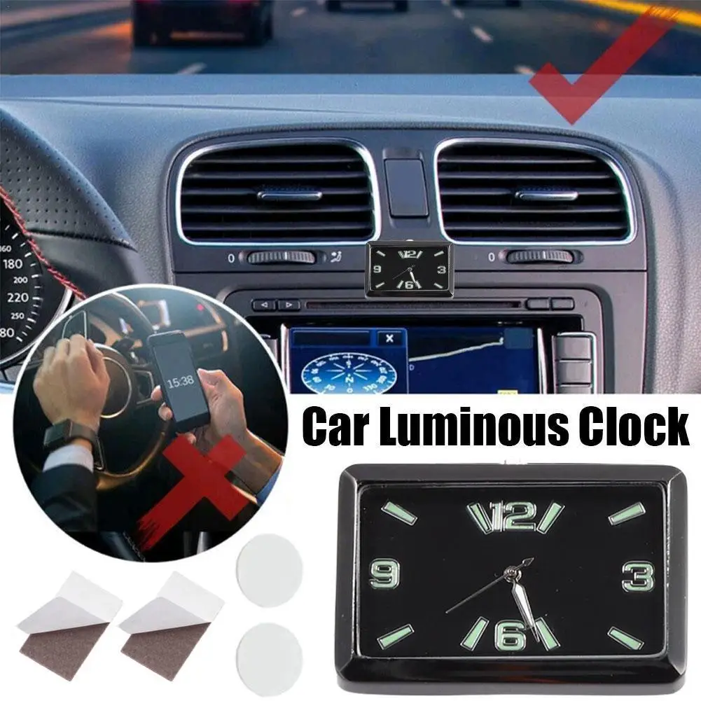 

Car Clock Automobiles Internal Stick-On Luminous Mini Digital Watch Mechanics Quartz Clocks Auto Ornament Car Accessories Gifts