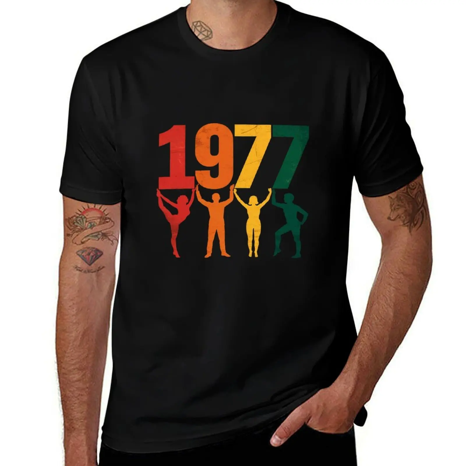 

Birth Year 1977 Birthday T-Shirt customs design your own custom t shirt basketball graphic tees mens graphic t-shirts funny