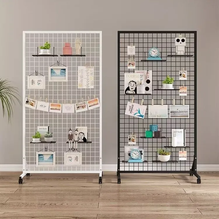 SucceBuy Grid Wall Panels Tower Wire Gridwall Display Racks Double Side Gridwall Panels for Art Craft Shows Retail JJ3884