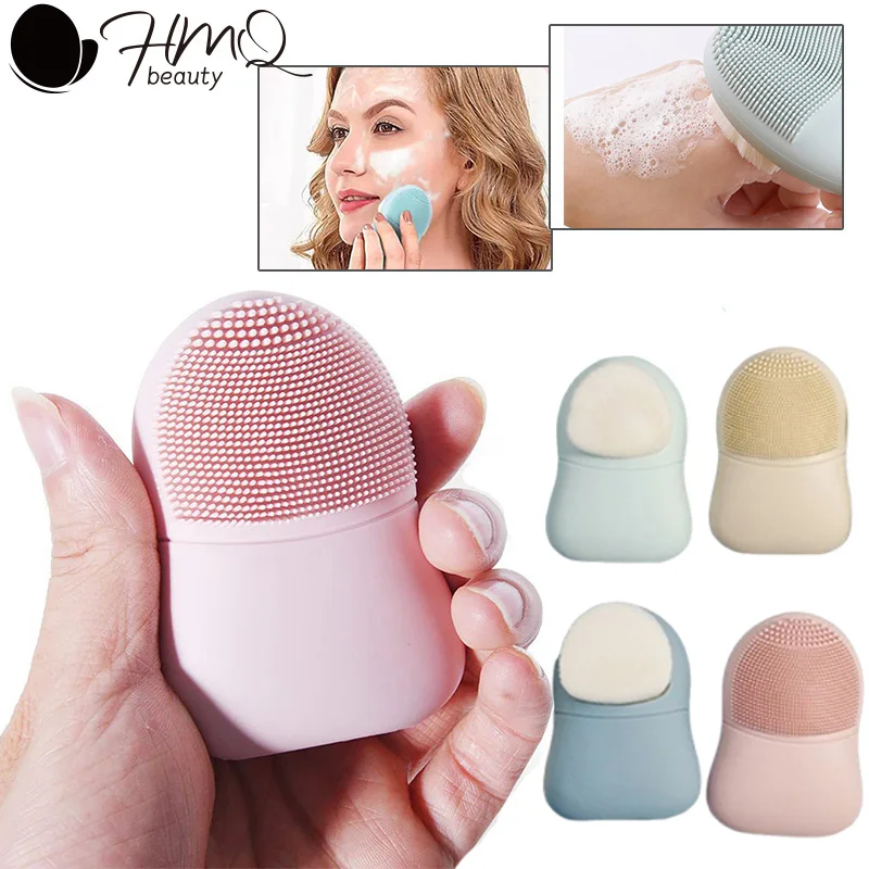 

Silicone Facial Cleansing Brush Skincare Massage Tool Facial Deep Pore Skin Care Scrub Cleanser Double Sided Face Wash Brushes