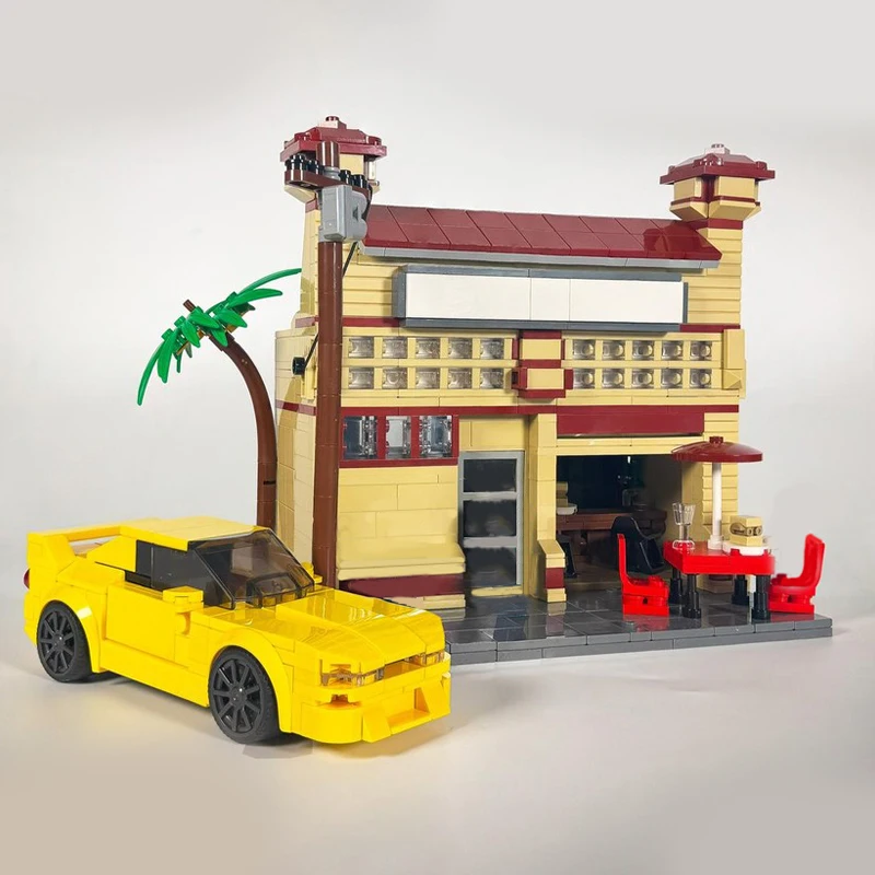 902-pieces-moc-city-champions-toretto-market-cafe-modele-de-blocs-de-construction-cadeau-de-noel-jouets-d'architecture-idee-creative-Education