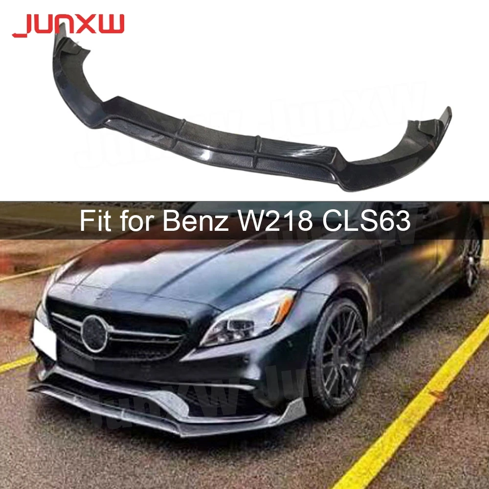 

Carbon Fiber Front Lip Spoiler for Mercedes-Benz W218 CLS63 AMG Sedan 4-Door 2015 - 2017 Car Head Bumper Chin Guard