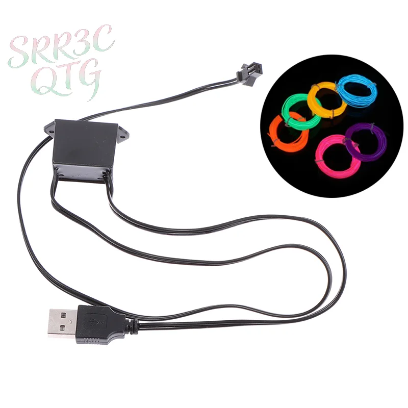 5V USB Adapter Driver 1-5M El Wire Electroluminescent Light Controller Inverter