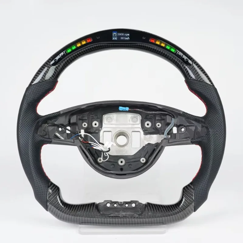 High Performance LED Carbon Fiber Steering Wheel Old Luxury Car Parts