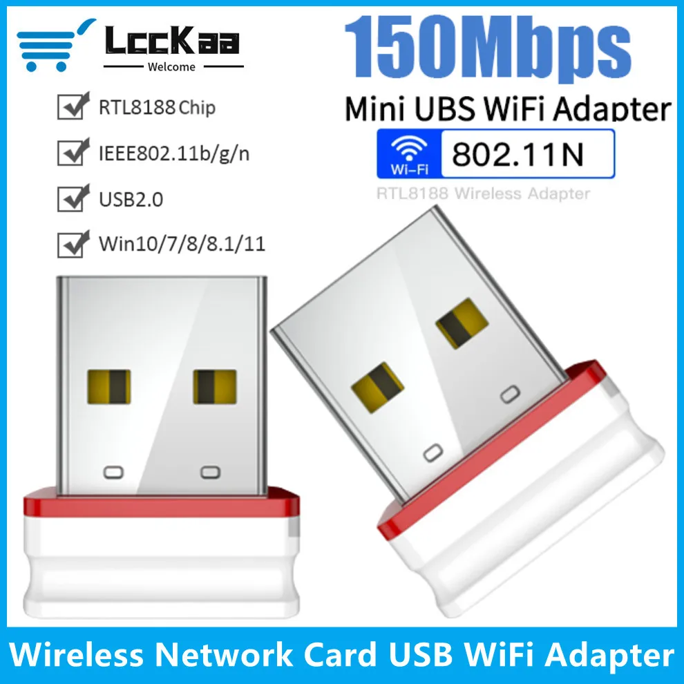 150mbps usb wifi adaptador 2.4ghz sem fio da placa de rede sem fio usb wifi adaptador dongle para computador portátil placa de rede sem fio