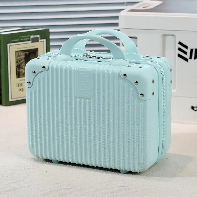 小さなハンドヘルド荷物女性の補完メイクボックス 4 インチ軽量トラベルボックスカジュアルトラベルストレージオーガナイザー