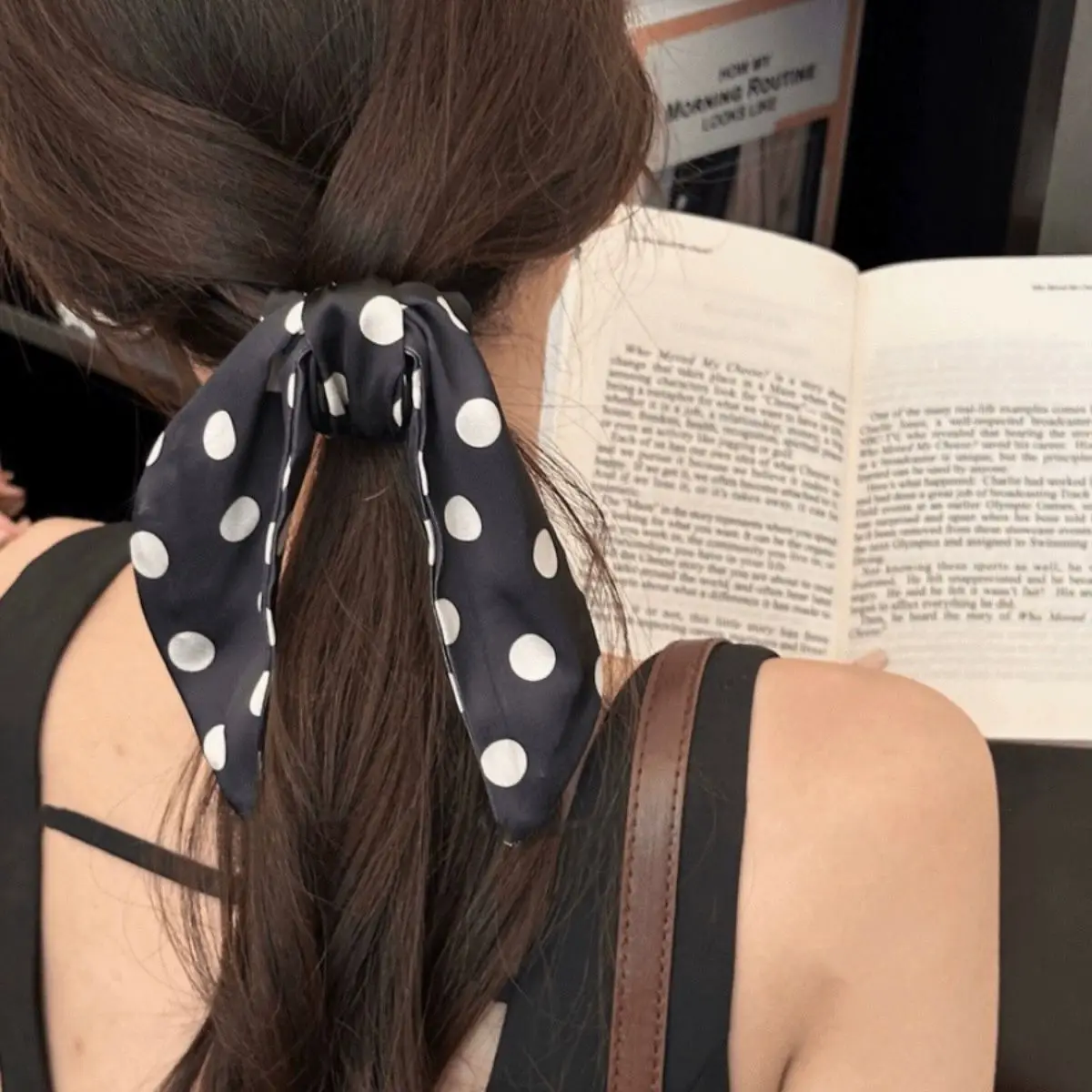 أبيض وأسود البولكا نقطة القوس كليب الساتان دبوس الشعر الكلاسيكي المألوف وأنيق الفتيات إكسسوارات الشعر دبوس الشعر