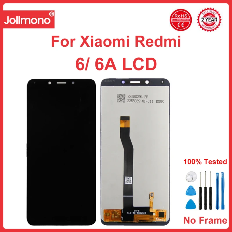 Pantalla táctil Digital para Xiaomi Redmi 6 6A, repuesto de marco para Redmi 6A, M1804C3CG, M1804C3CH