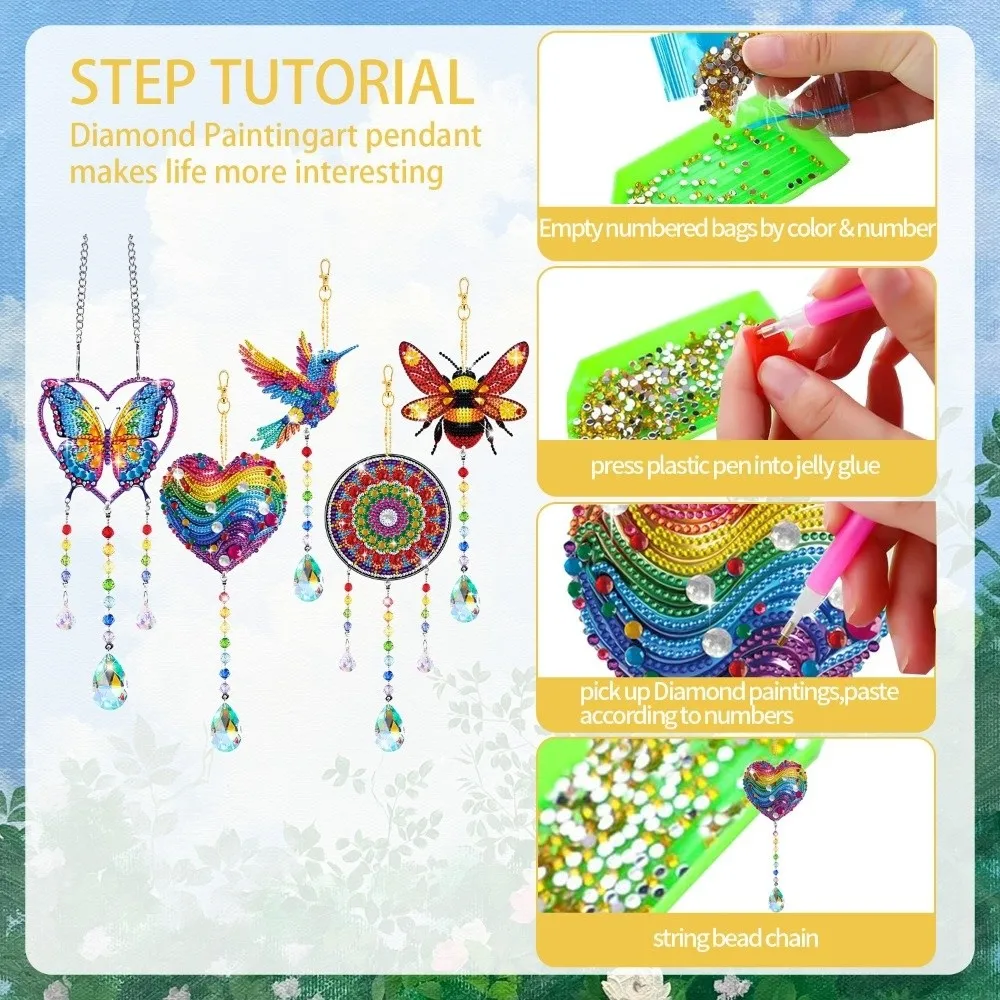 5D Diamond Diamond Painting Art Kit Acrylic Double Sided DIY Diamond Drawing 2D Flat Clear Crystal Sound DIY Craft Painting Kit