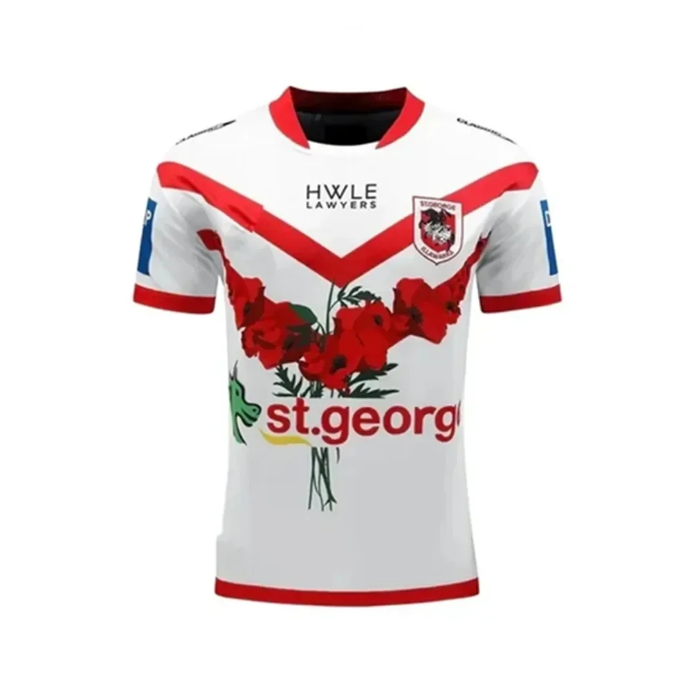 

2024 St George Illawarra Dragons Anzac Rugby Jersey - Men's Size:S-5XL（Print Custom Name Number）