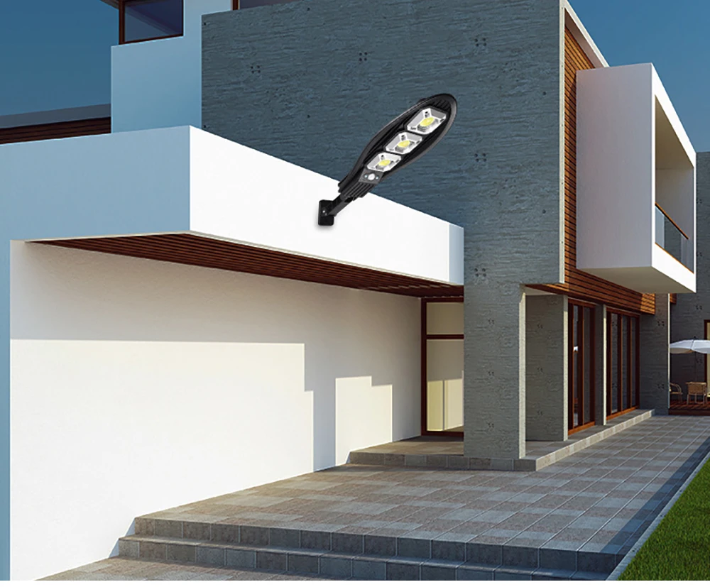 مصباح شمسي LED قوي 80W مع حساس حركة PIR – إضاءة خارجية ذكية للمنازل والحدائق