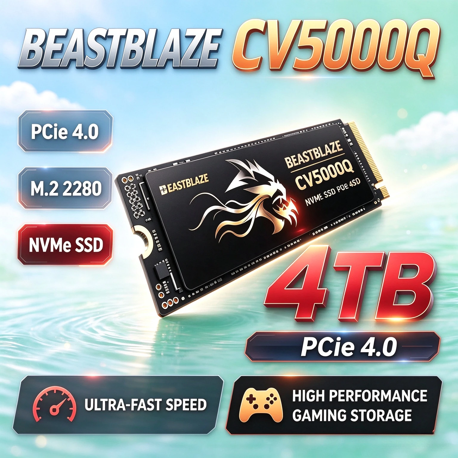 Original 4TB CV5500Q 1TB 2TB  PCIe Gen4 NVMe M.2 SSD, 3D TLC NAND Read Perfect for Laptops and Creative Workstations.