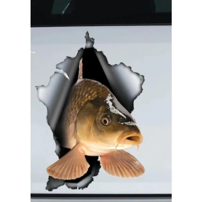 

Забавные модные и интересные наклейки на карпа для автомобилей, водонепроницаемые наклейки для дизельных автомобилей, максимум 15 см ПВХ KK