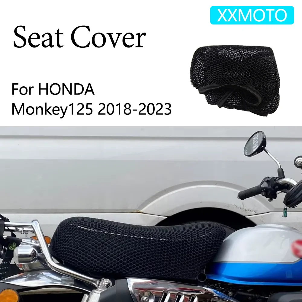

For HONDA Monkey125 Monkey 125 2018-2023 Motorcycle Seat Cover Heat Insulation 3D Fabric Breathable Non-Slip Protection Cushion