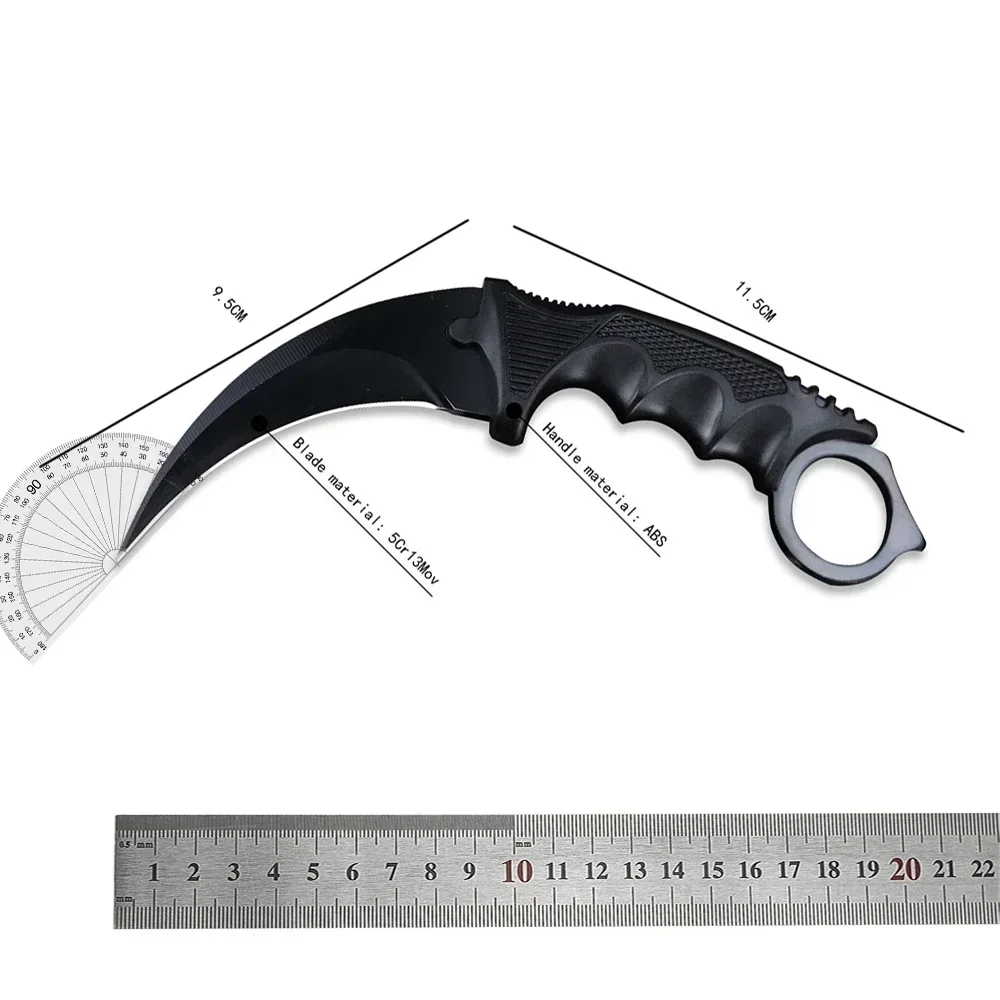 CSGO Counter Strike Claw Fixed Blade Knife 5Cr13Mov Steel ABS Handle Outdoor Tactical Hunting Survival Knives Pocket EDC Tools