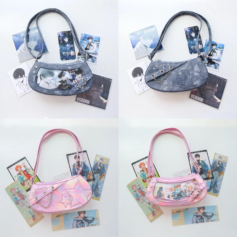 

Japan Original Two-dimensional Comic Exhibition Ltabag Tiny Food Allowance Single Shoulder Crossbody Women's Underarm Denim Bag