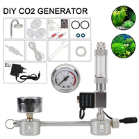 Aquarium CO2 Generator System Kit With Solenoid valve CO2 Generator For Aquatic Plant Growth DIY Bubble Counter Diffuser