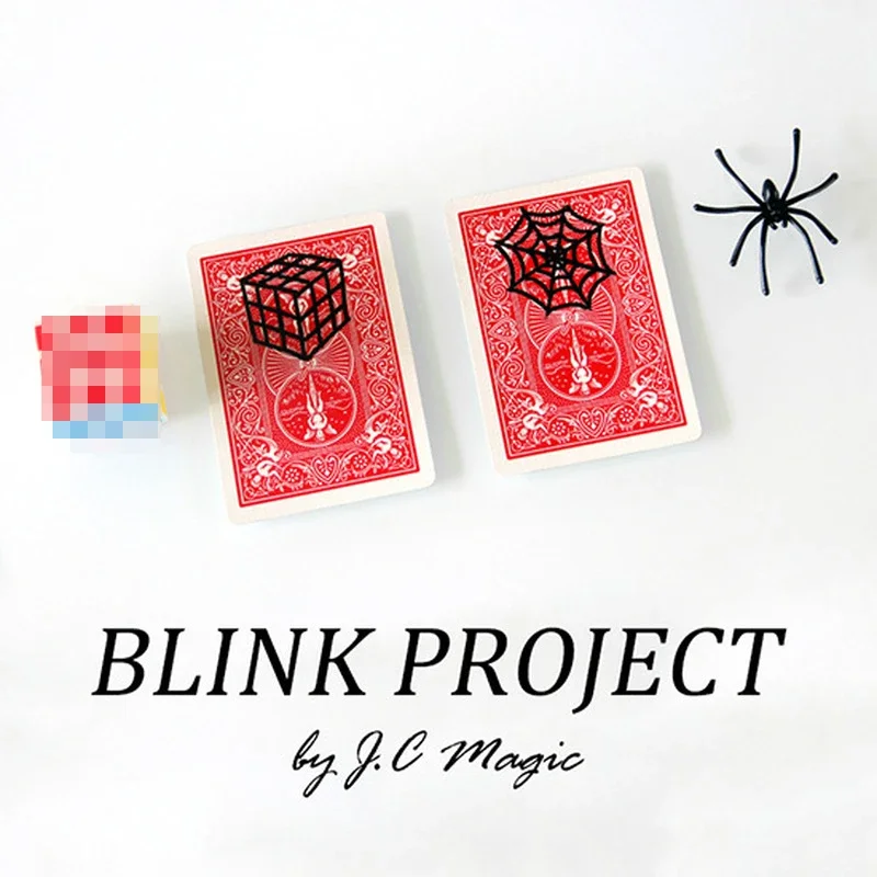 

Blink Project от J.C магические иллюзии Gimmick, как показано в телевизоре, магические фокусы, волшебные реквизиты, паук появляются на открытке, Забавный бар