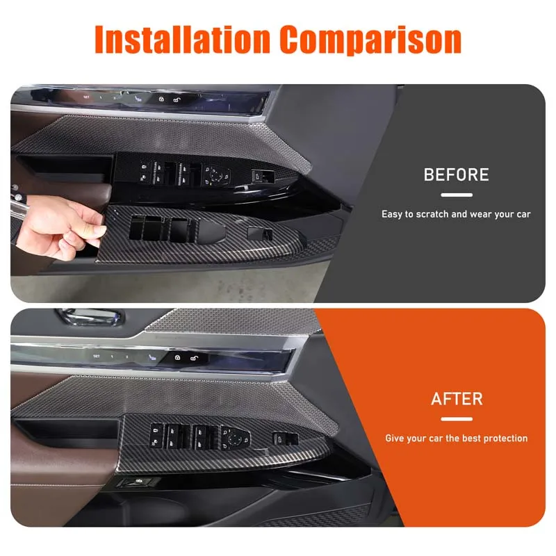 

For BMW 7 Series G70 2023-2025 ABS Car Inner Door Window Lift Switch Button Frame Panel Trim Sticker Car Interior Accessories