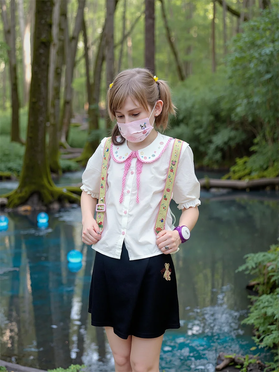 Women Outerwear White Shirts Shirring Bow Tie Summer Sweet Simple Sleeveless Short Casual Basic Korea Style Fashion Blouses Lady