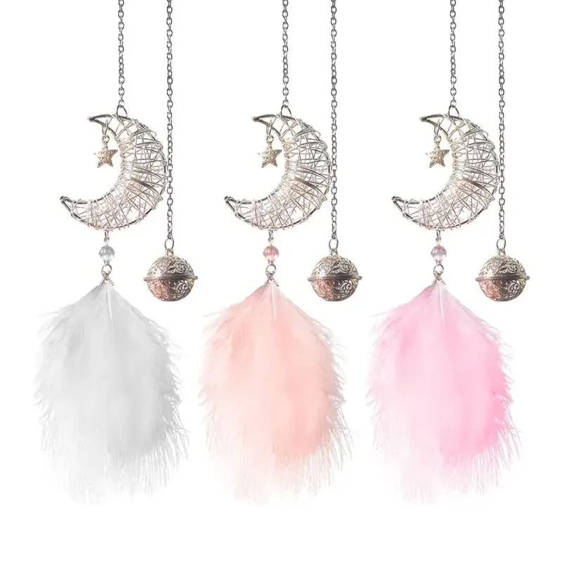 

Car Dream Catcher Feather Pendants White Pink Fluffy Feather Soft Hanging Ornament Auto Home Wall Decoration Car Accessories