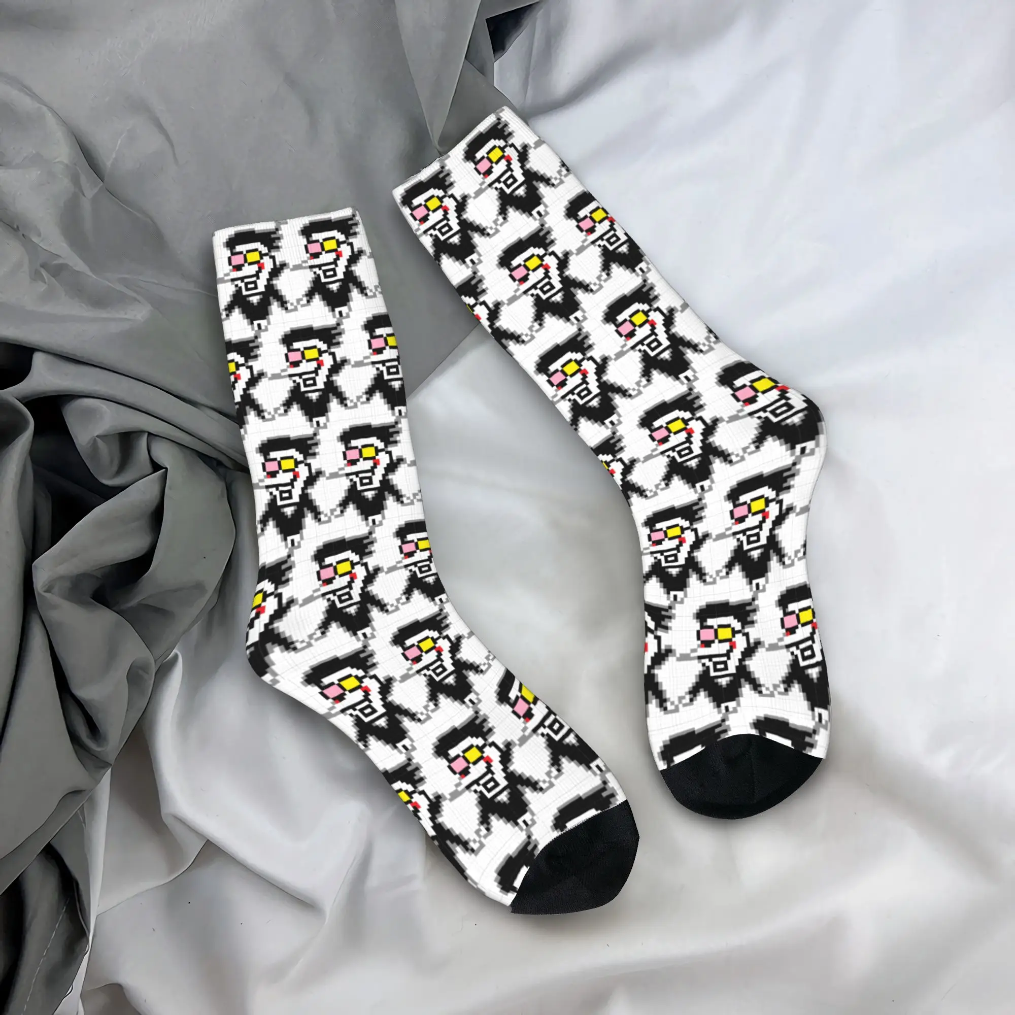 Deltarune Spamton  Socks Spring  Stockings Retro Women Men Medium Soft Socks Custom Outdoor Non Slip Socks