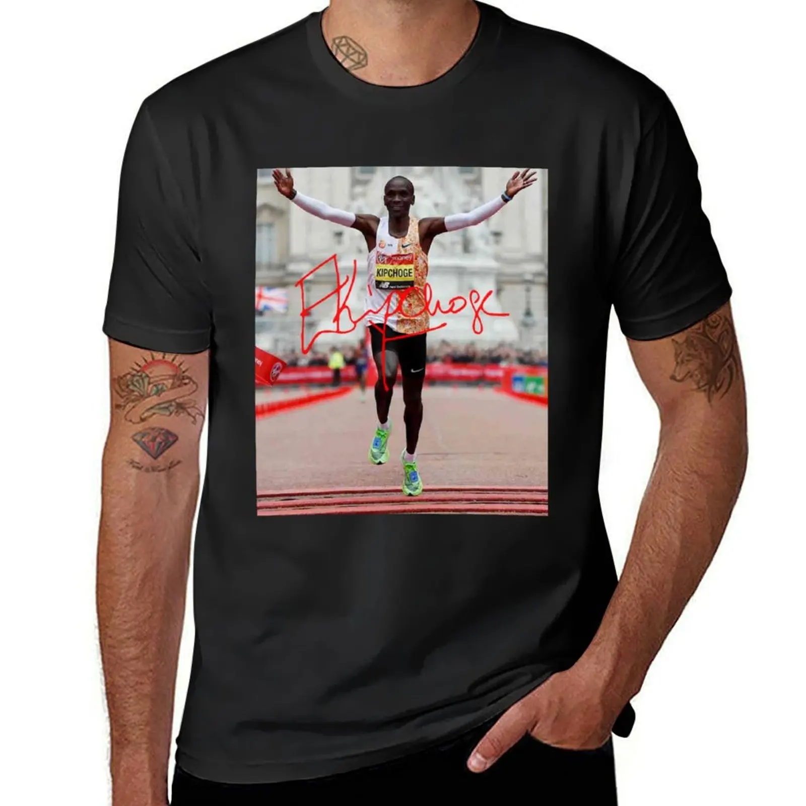 Eliud Kipchoge T-Shirt Short sleeve tee customs mens t shirt