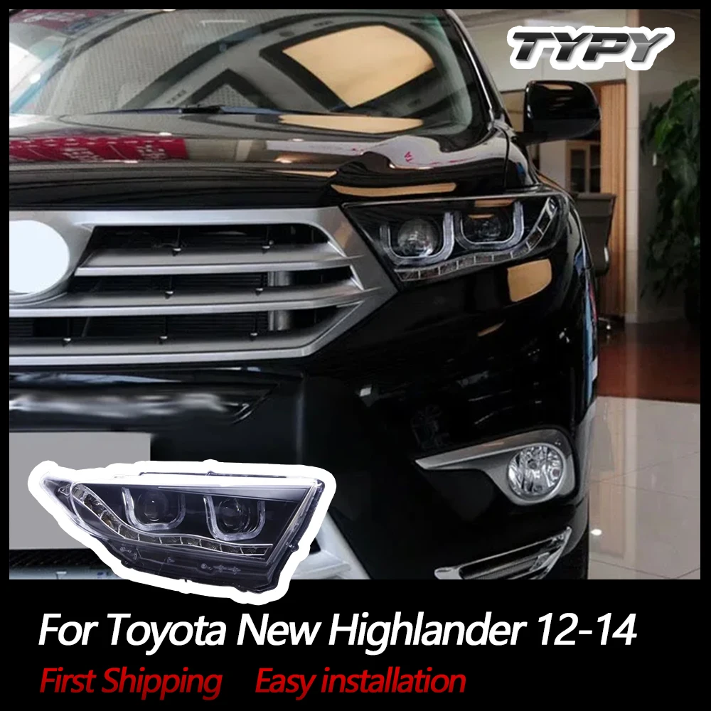 

Car Headlamp Headlights Modified LED Head Lamp Head Light LED DRL Daytime Running Lights For Toyota New Highlander 2012-2014