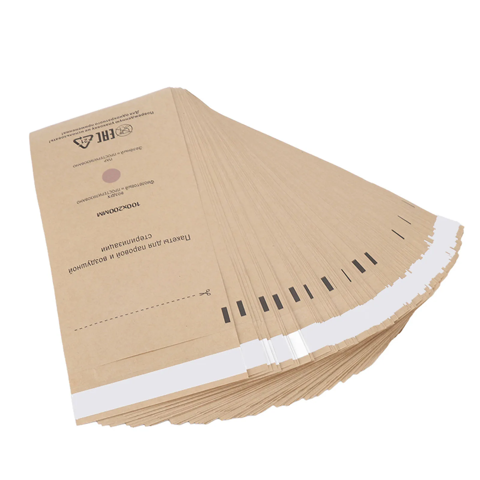 ZK40 100Pcs 치과 도구 셀프 씰링 파우치 구강 미용을위한 셀프 씰링 네일 아트 클리닝 백 100x200mm / 3.9x7.9in