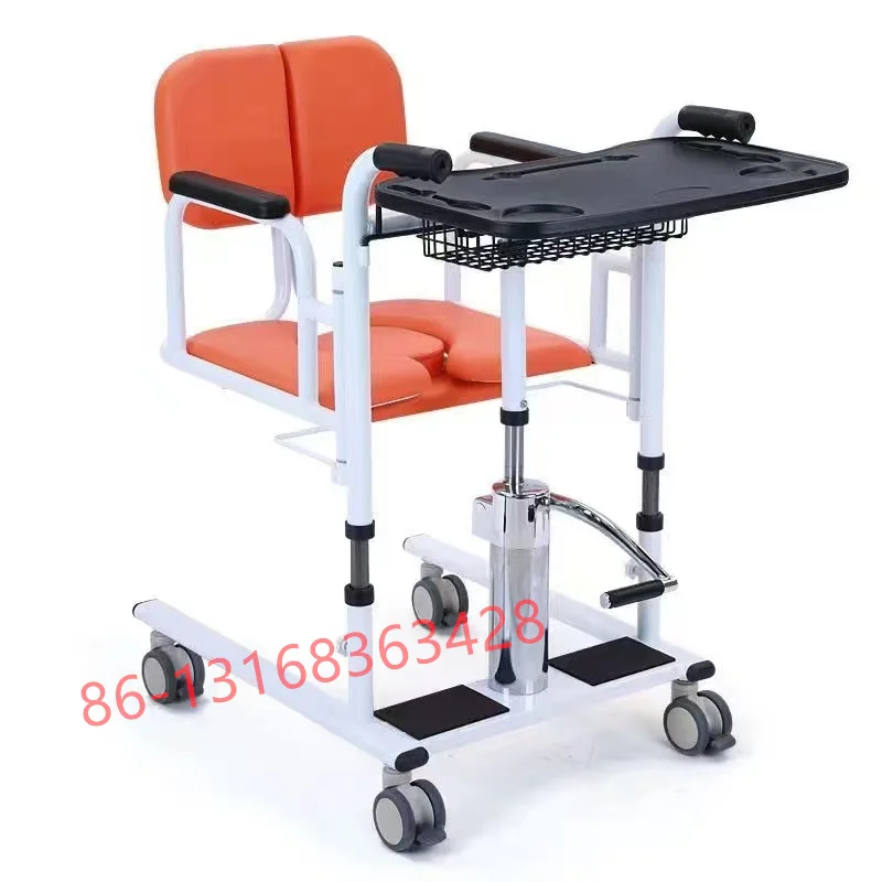 Easy to Use Big Weight Capacity Hydraulic Transfer Wheelchair for Adults Elderly Senior Living Bed to Toilet Transfer Chair