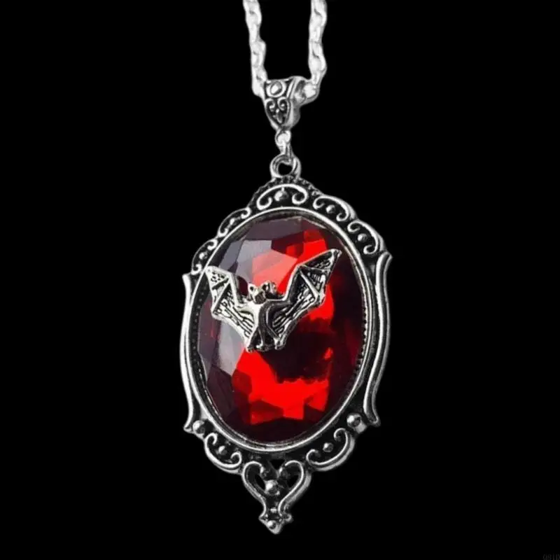  Bat Pendant Necklace Girl Bat Glass Pendant Necklace Halloween Necklace Men Woman Necklace Perfect Gift for Men Children