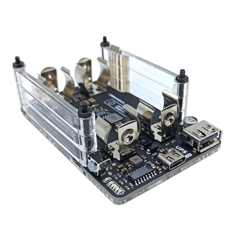 ForRaspberryPi UPS Power Supply Extension Module with Industry Electricity Meter Chip and USB to UART Serial Chip 87HC