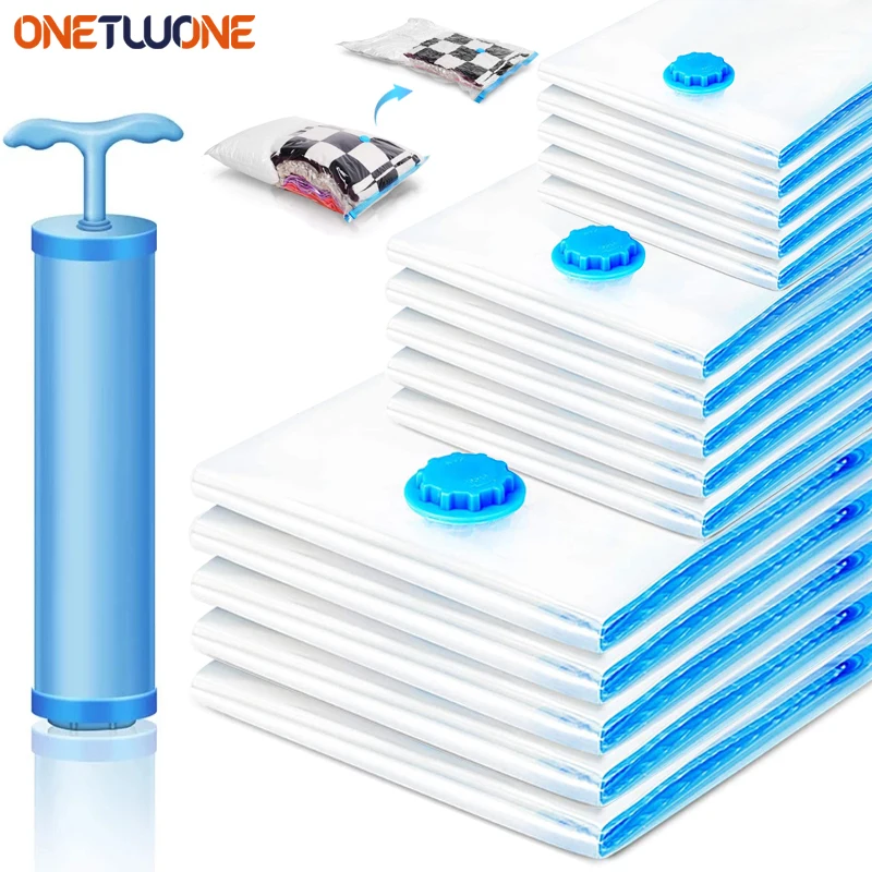 1/2/5Pcs Vacuum Storage Bags Vacuum Seal Bag Space Saving Bags for Comforters Clothes Pillow Bedding Blanket Storage
