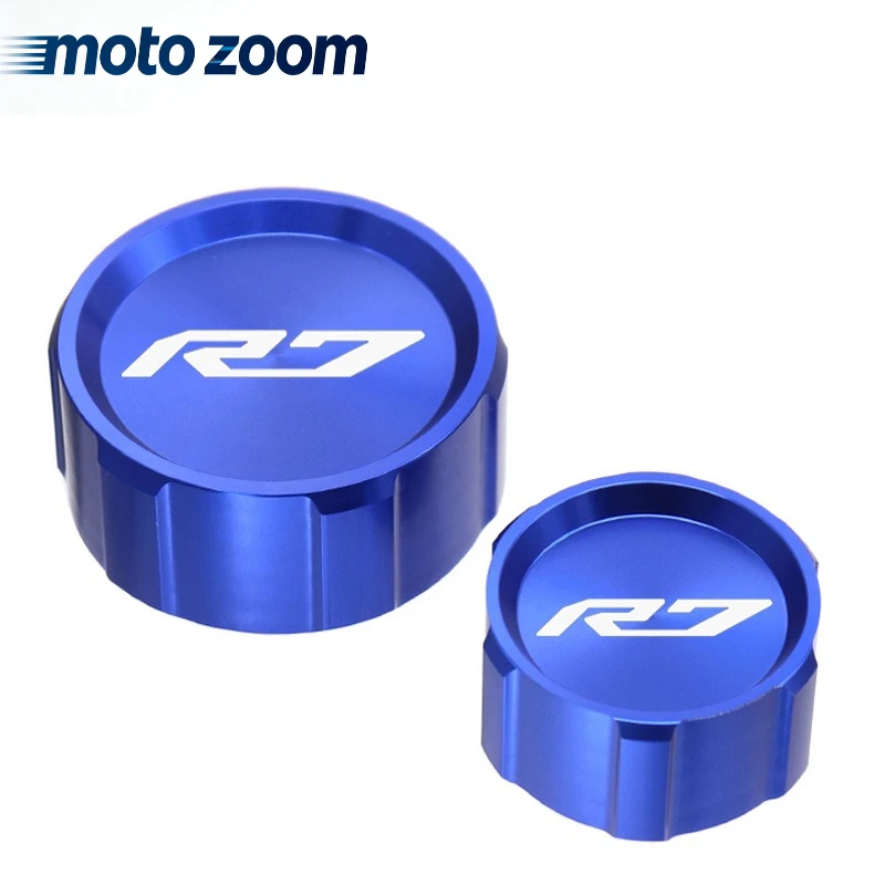 For YAMAHA YZFR7 YZF R7 2021 2022 2023 Modified Front Brake + Rear Brake Oil Pot Pump Cover  Engine Oil Valve Cap Cover