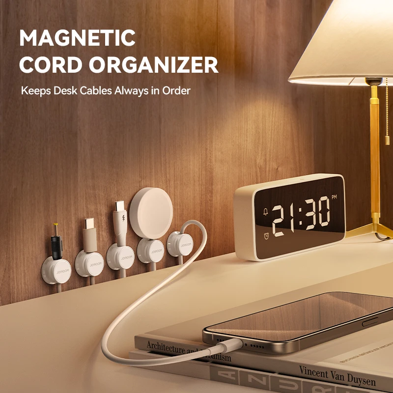 Joyroom 9Pcs Cable Management Cord Organizer Magnetic Cable Clips Adhesive Wire Holder Keeper Under Desk Cord Hider Big Discount