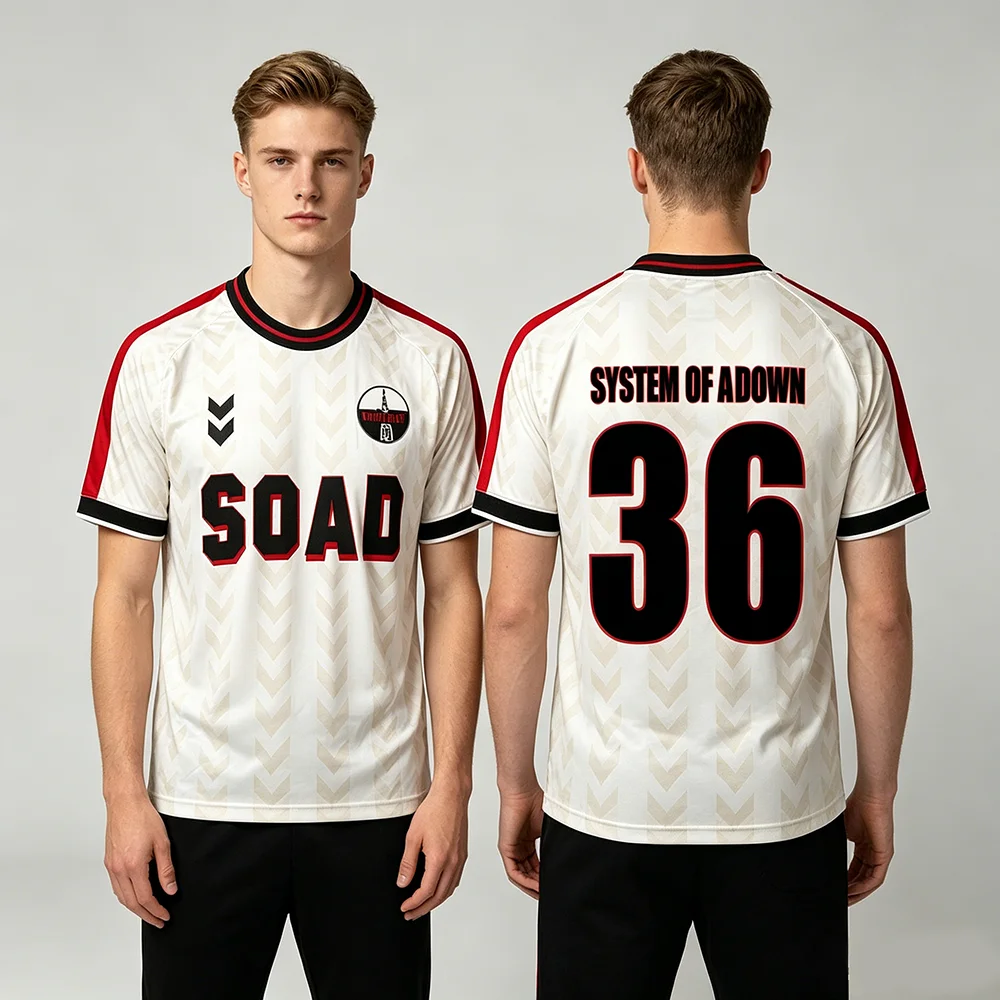 System of A Down EU and UK 2026 Tour Merch Fashion Football Jersey Shirt Summer Casual Breathable Sportswear Unisex Mesh Jersey