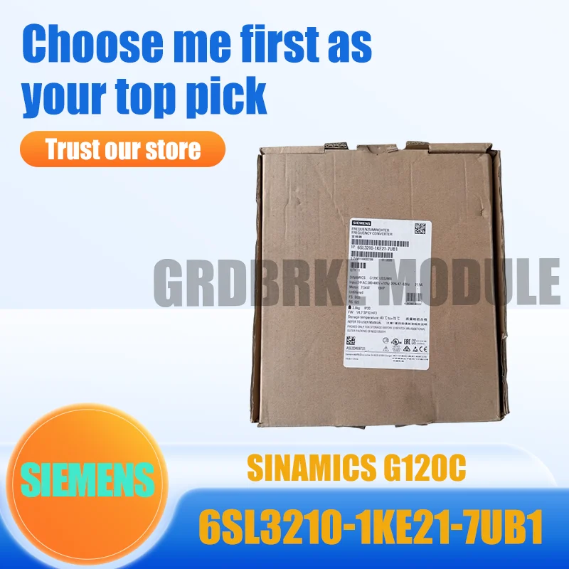 

Новый оригинальный инвертор SIEMENS 6SL3210-1KE21-7UB1 6SL3 210-1KE21-7UB1 SINAMICS G120C 1.5kW