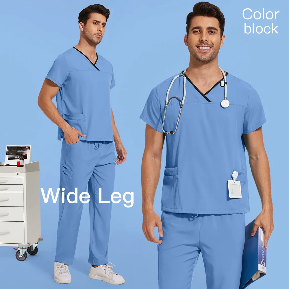 

Amazon Foreign Trade Doctor Medical Workwear Handwashing Clothes Thin Short Sleeve Operating Room Surgical Gown Dropshipping