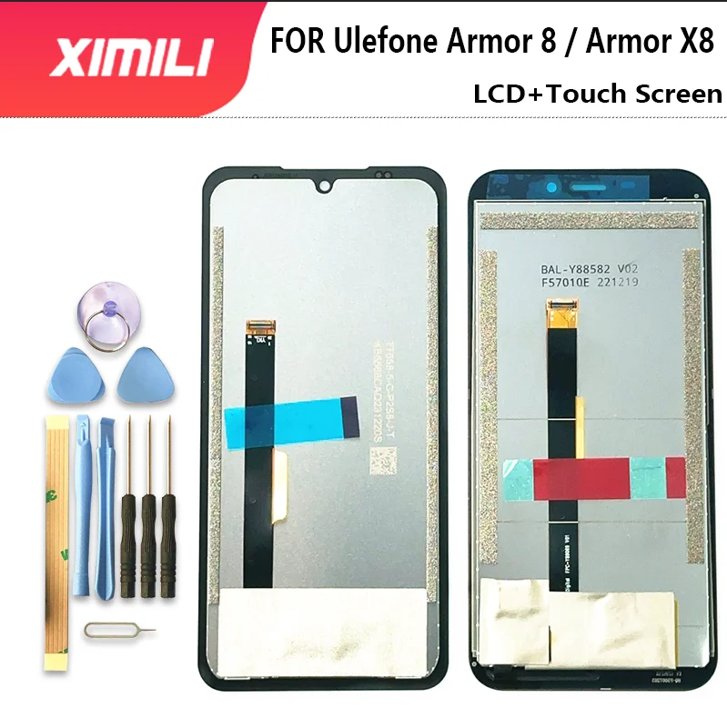 Nowość dla Ulefone Armor 8 PRO / Armor X8 Pro Wyświetlacz LCD Zespół ekranu dotykowego Zamiennik FO Armor8 / ArmorX8 + Narzędzia