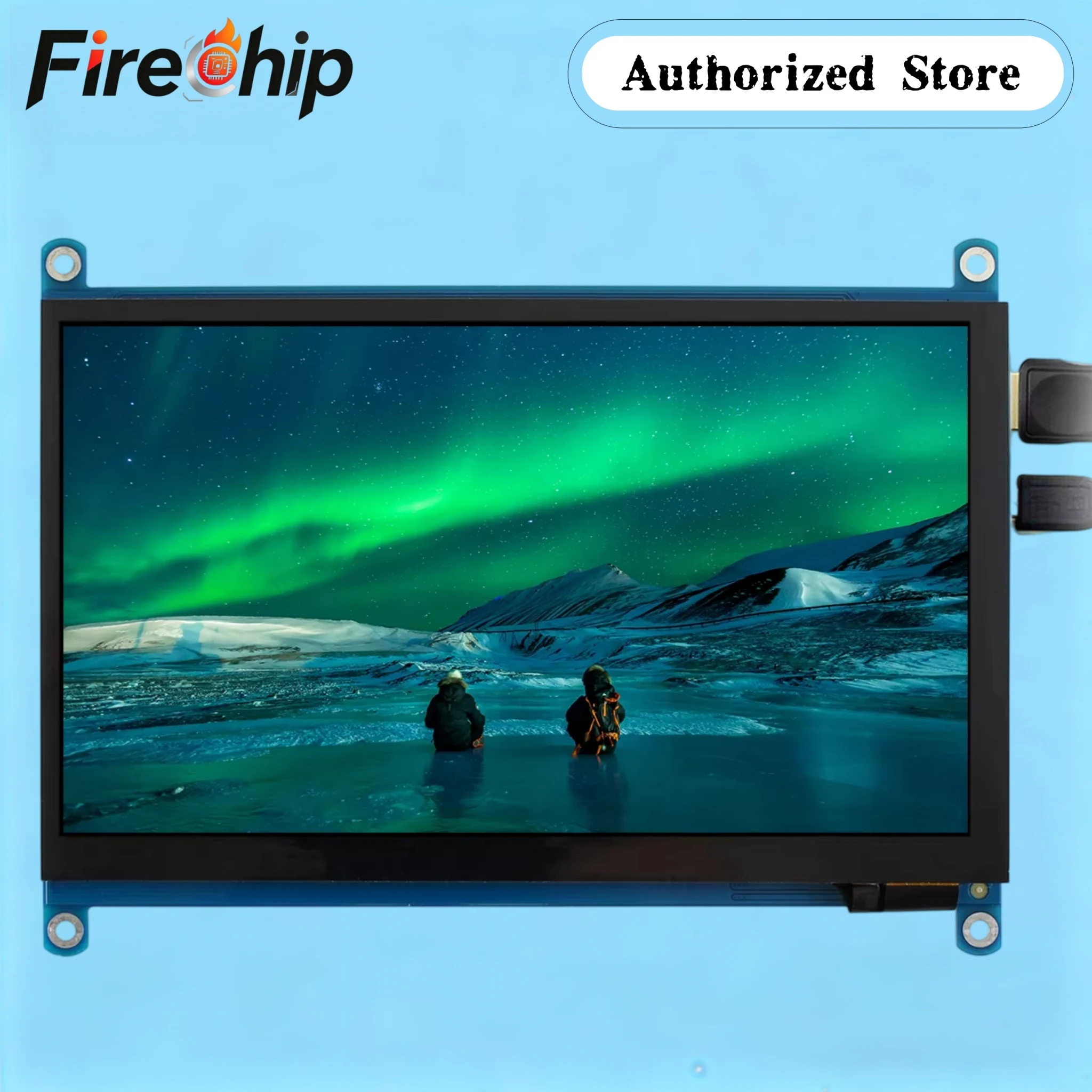 Waveshare 7Inch HDMI LCD (H) Monitor 1024x600 Resolution IPS Capacitive Touch Screen Supports Raspberry Pi