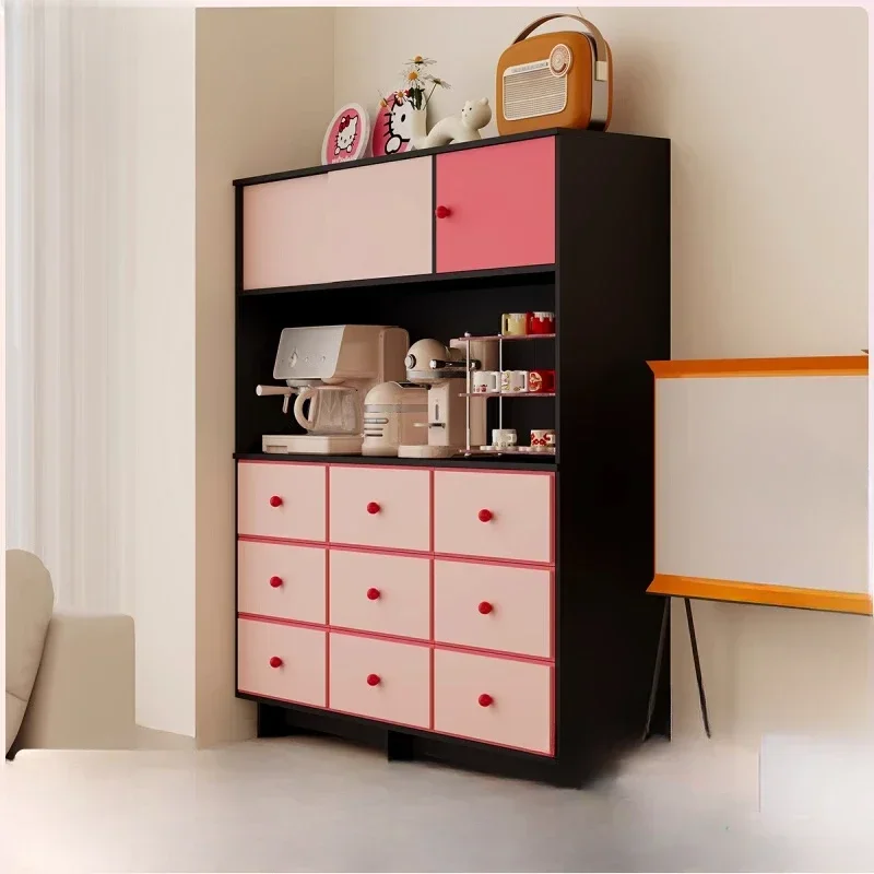 Magic painted Memphis side cabinet large capacity 1.6m entrance nine chest cabinet with seat rack multi-functional tea cabinet