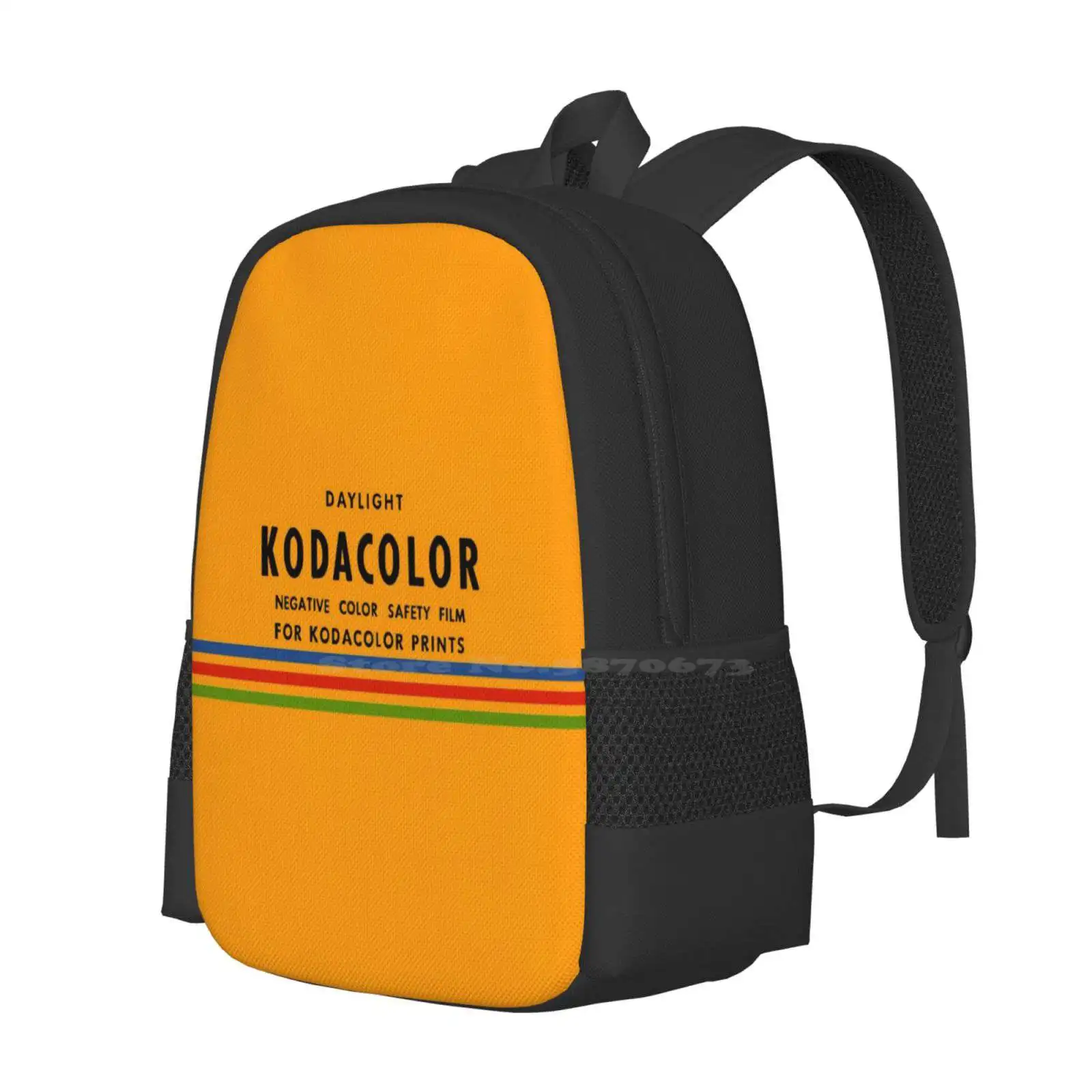 Kodak Kodacolor Vintage Hot Sale Schoolbag Backpack Fashion Bags Kodak Kodacolor Camera Vintage Retro Film Company Stripes