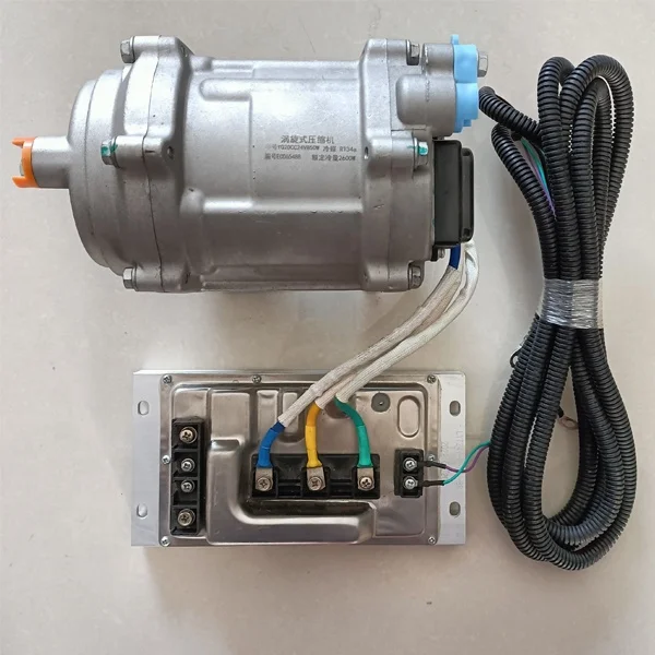 Electric A/C Universal Car Air Conditioner Scroll Compressor Semi Close Kit 12V