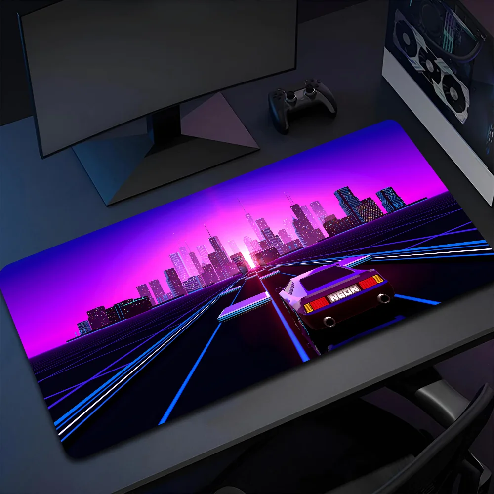 

1pc Hot cool scene Neon City Non-slip Mouse Pad Suitable For Office Computers Laptops E-sports Game Desk Mats XXL Keyboard