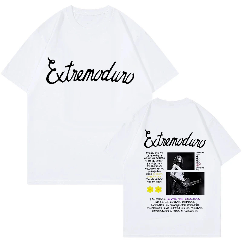 Années 90 Hommes Femmes Graphique Vintage T-Shirt Y2k Hip Hop T-shirts Hauts Unisexe Mode Rock Band Extremoduro Imprimé T-Shirt Vêtements