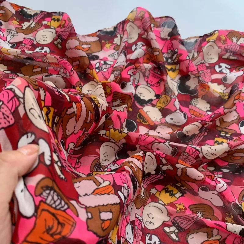 Snoopy Square Scarf Women Satin Bandana Print Scarves Head Band Soft Shawl Fashion Lady Hair Shawl Wrap Female Neckerchief Hijab