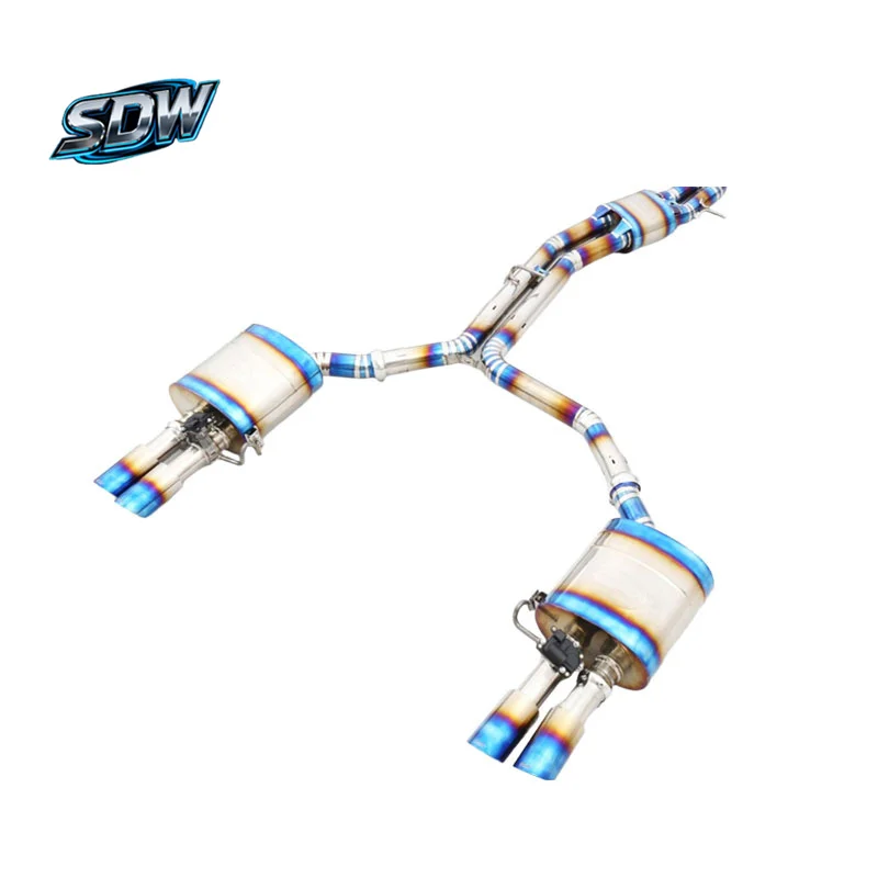 Custom Performance Catback Exhaust System for  A3/A4L/A6L/RS5/RS6/RS7/S8/Q3/Q5 Titanium Steel Mirror Polished Finish 1.5mm