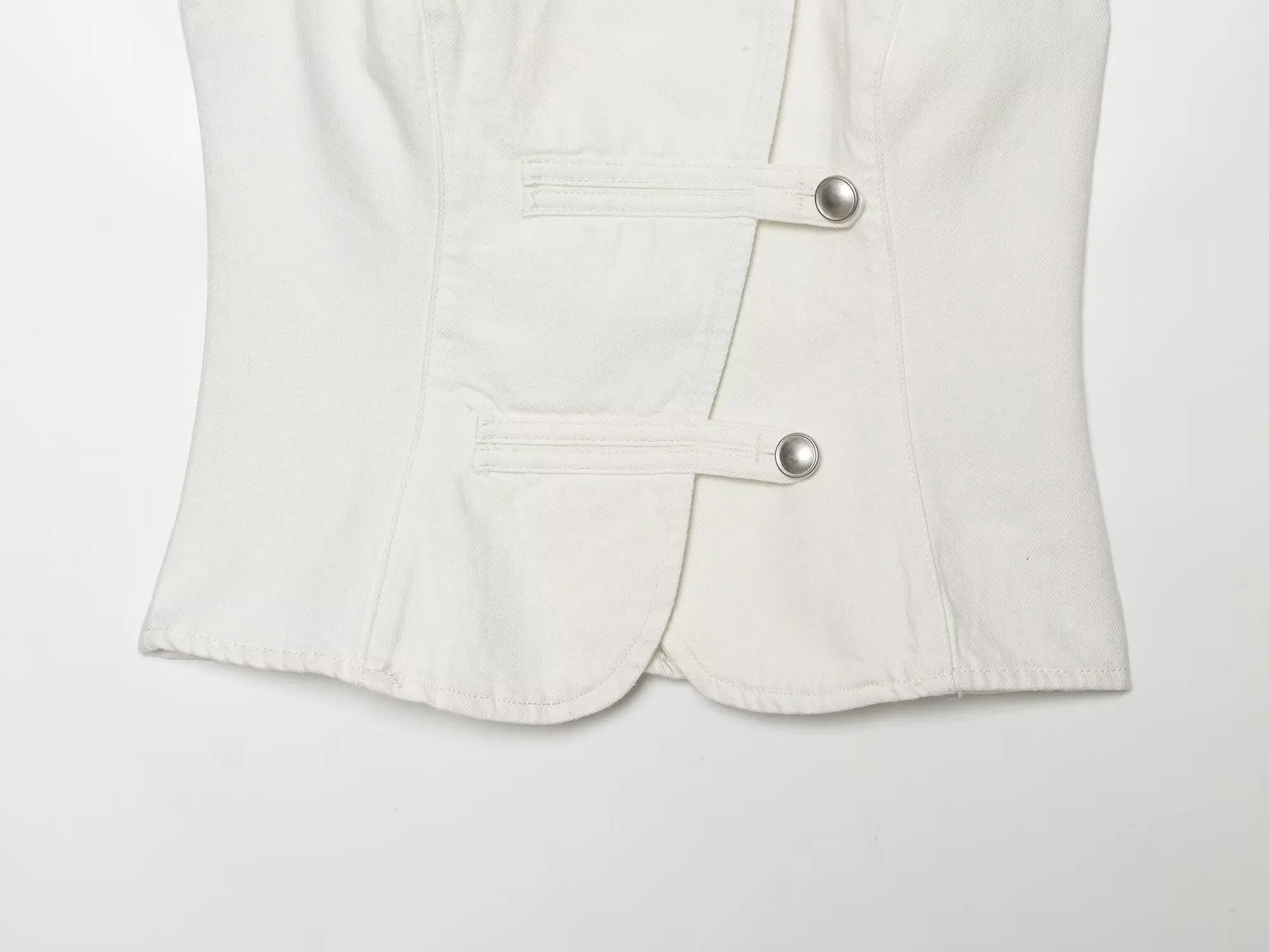 TFMLN Elegante Damen-Weste mit Stehkragen, ärmellos, Sommer-Mode, High-Street-Stil, unregelmäßige Einreiher-Tanktops, Neu 2026 – Detail 13