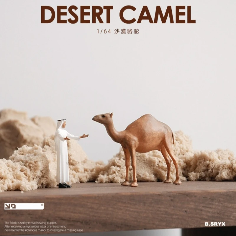 1:64 Desert Camel Toys Microlandscape Resin Action Figures Model Toys Photography Props Creative Miniature Ornament Accessories