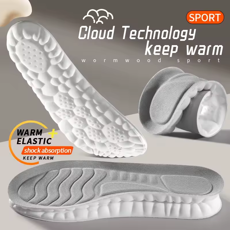 4D Cloud Technology Sports Insoles for Shoes PU Sole Soft Breathable Shock Absorption Cushion Running Orthopedic Care Insoles - Image 11